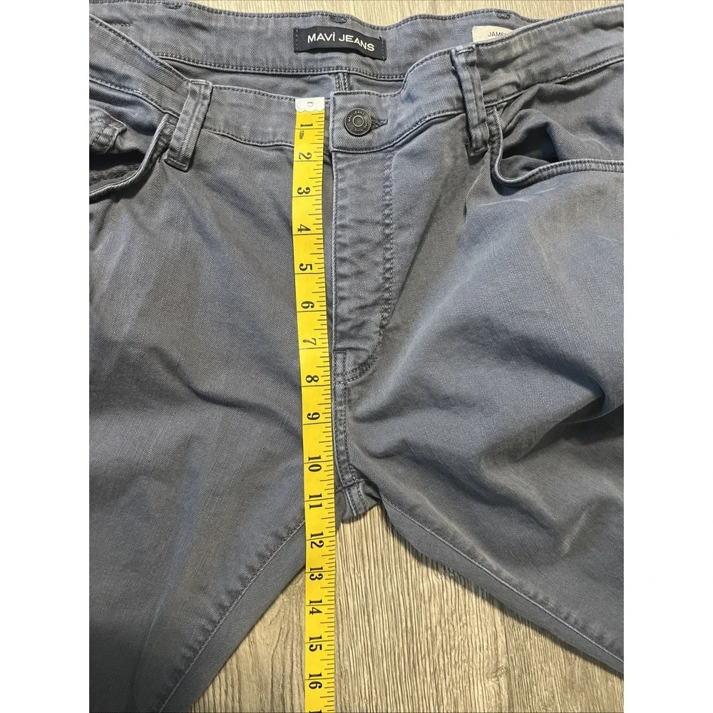 Mavi James Skinny Leg Dark Blue/Gray Stretch Men's Denim Jean Pants Size 38x32 - Picture 8 of 11